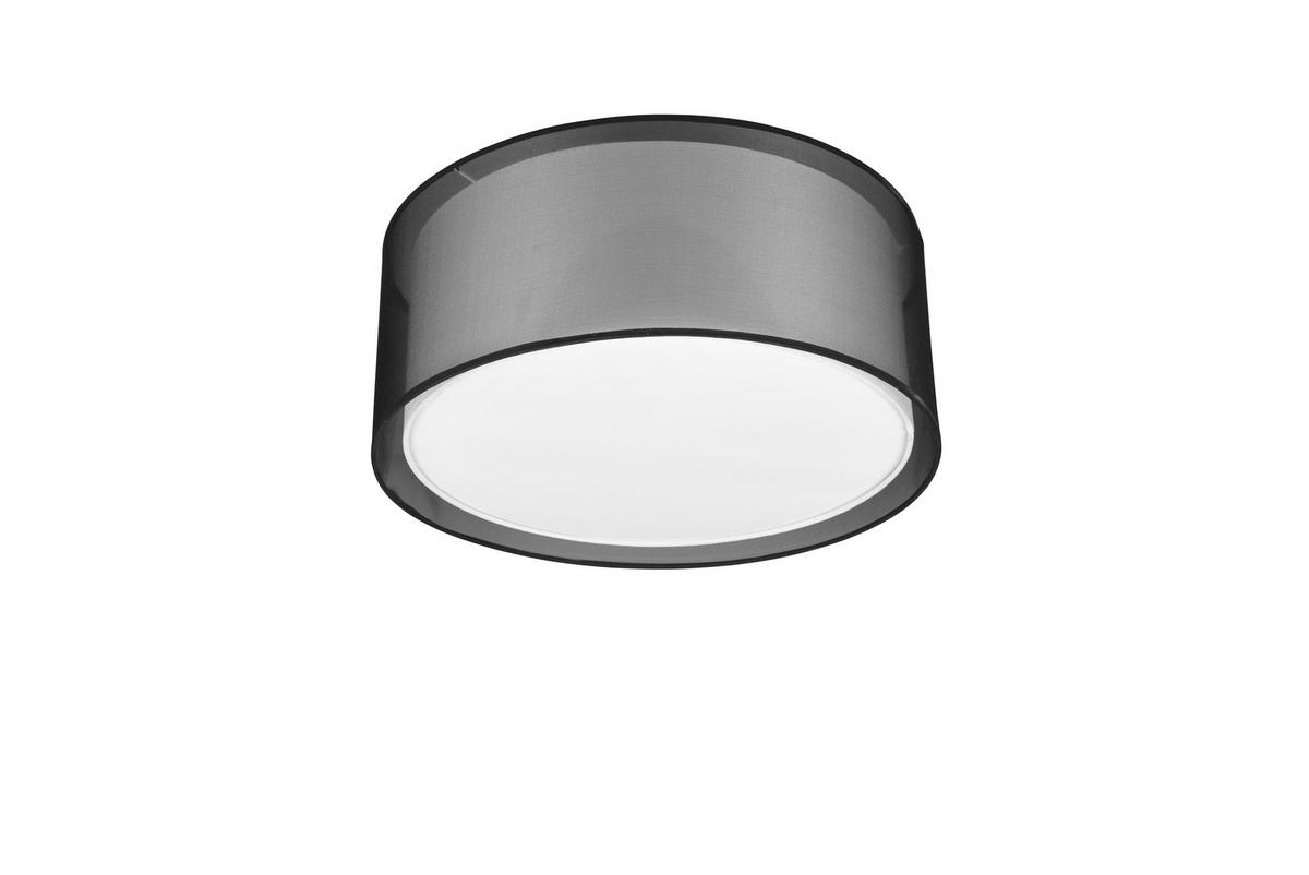 TAKLAMPA Burton  - svart, Basics, metall/textil (50/25cm) - Trio Leuchten