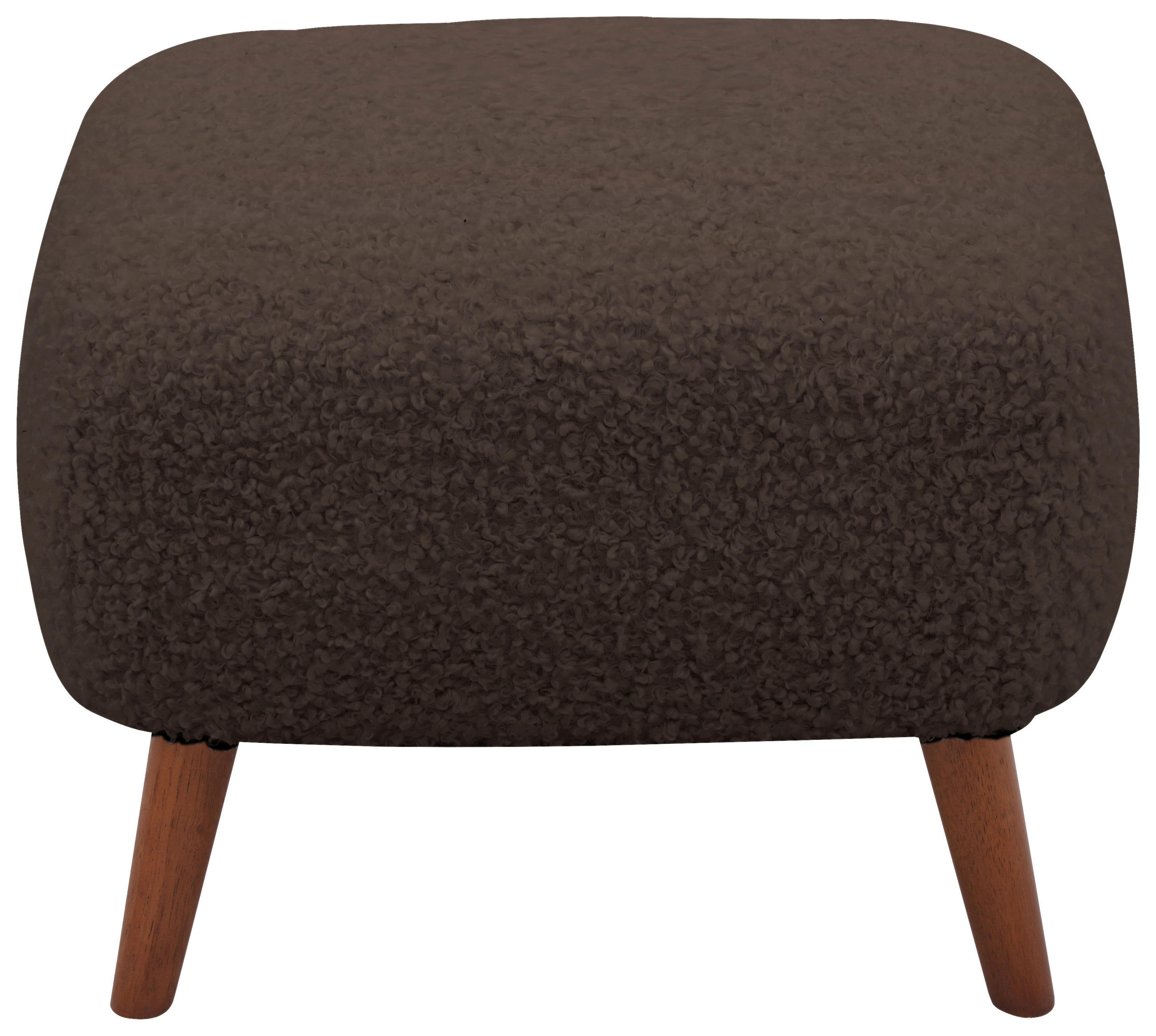 HOCKER in Holz, Metall, Textil Braun  - Kastanienfarben/Braun, Design, Holz/Textil (52/40/40cm) - Livetastic