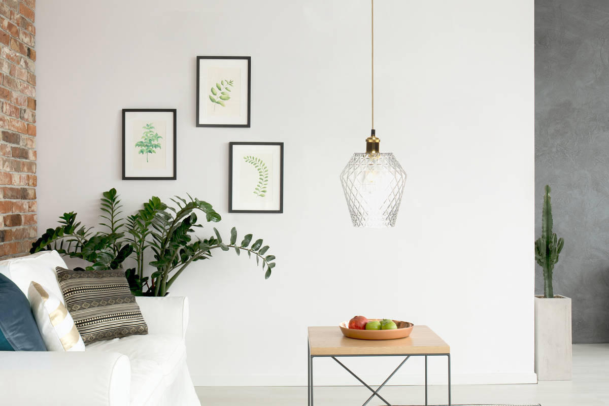 HÄNGELEUCHTE  20/27/20 cm   - Klar/Goldfarben, Trend, Glas (20/27/20cm) - Kayoom