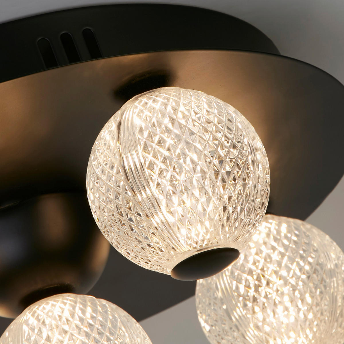 DECKENLEUCHTE Asteroid 33/16 cm  - Schwarz, Design, Metall (33/16cm)