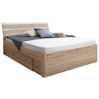 STAURAUMBETT  in Weiß, Eiche San Remo,  - Eichefarben/Weiß, KONVENTIONELL, Holzwerkstoff (180mm) - Ti'me
