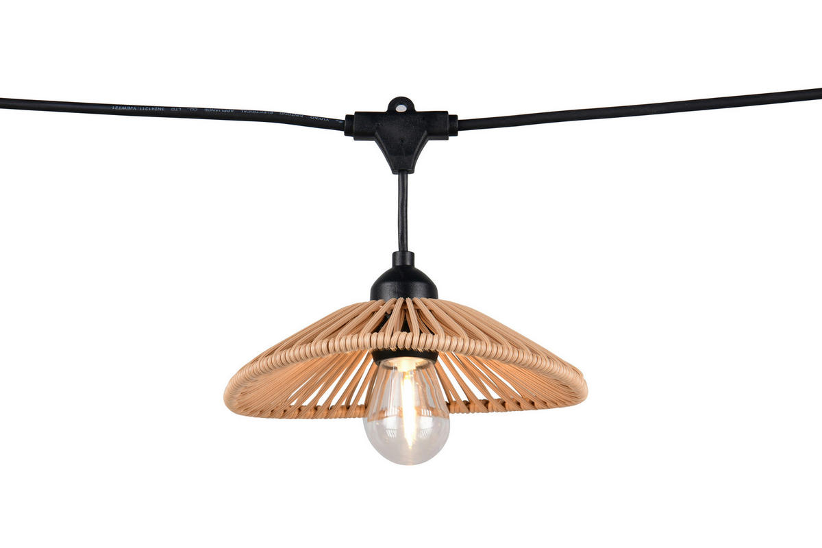 LICHTERKETTE 650 cm  - Schwarz/Braun, Design, Kunststoff (650cm)