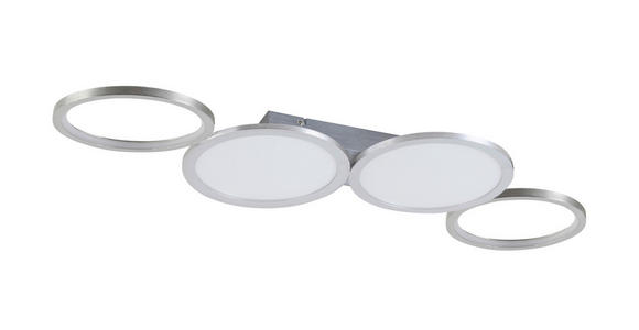 LED-DECKENLEUCHTE 91/34/6 cm  - Alufarben, Design, Kunststoff/Metall (91/34/6cm) - Novel