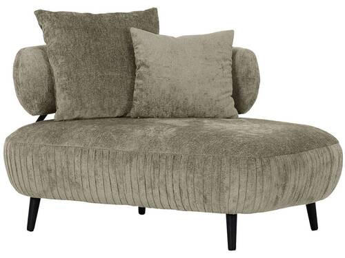 RÉCAMIERE in Chenille Taupe  - Taupe/Schwarz, Design, Holz/Textil (110/85/170cm) - Landscape