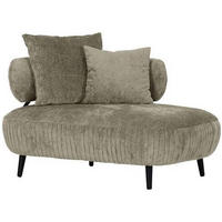 RÉCAMIERE in Chenille Taupe  - Taupe/Schwarz, Design, Holz/Textil (110/85/170cm) - Landscape