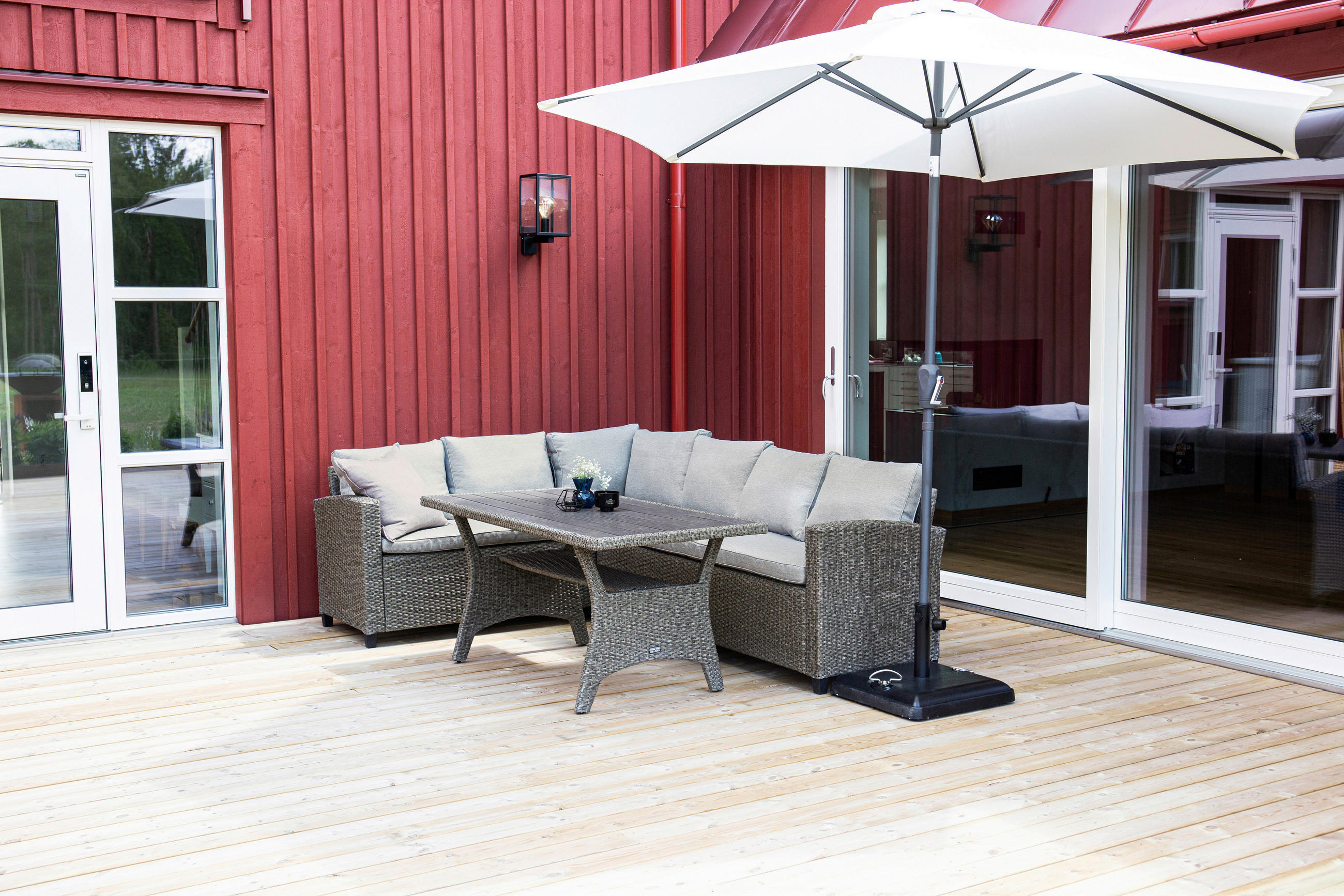 DINING-LOUNGESET 2-teilig  - Grau, KONVENTIONELL, Kunststoff - Gardenson