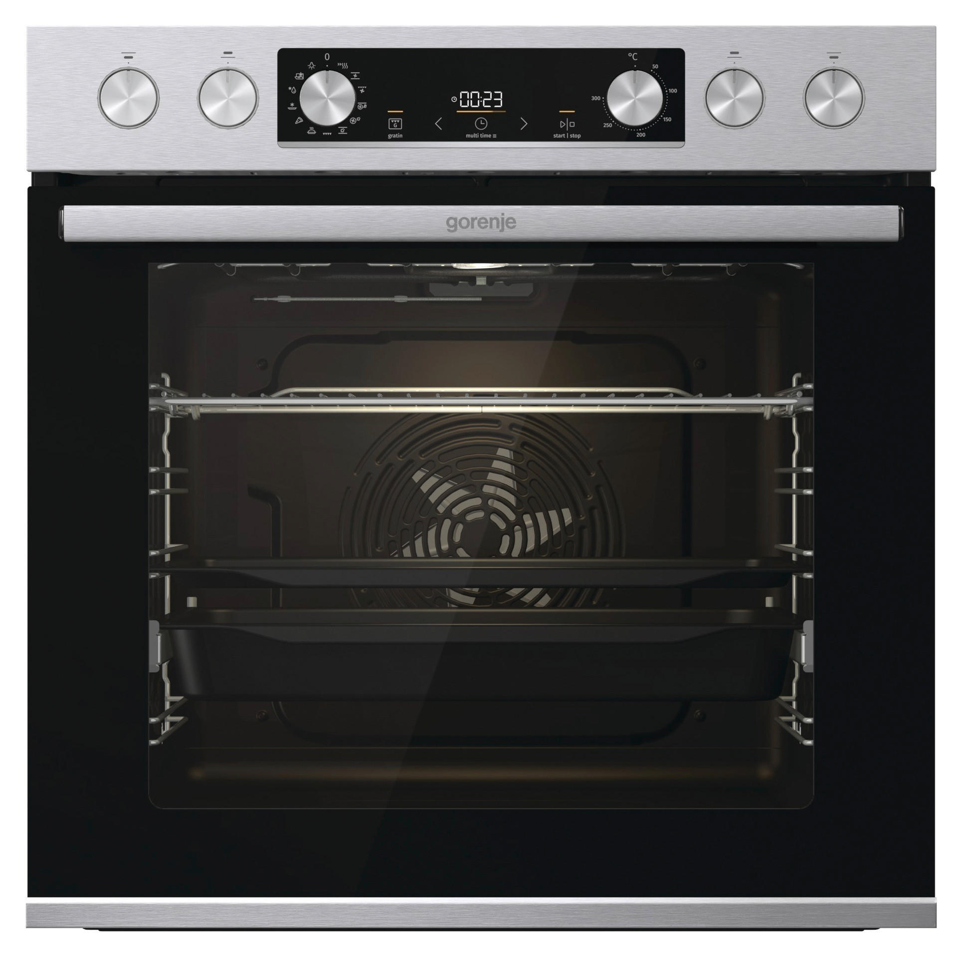 HERDSET RED PEPPER SIX  - Edelstahlfarben, Basics, Glas/Metall (59,5/59,5/56,4cm) - Gorenje