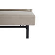 SCHLAFSOFA Cord Beige  - Beige/Schwarz, Design, Textil/Metall (191/92/99cm) - Carryhome