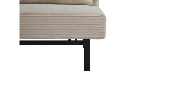 SCHLAFSOFA Cord Beige  - Beige/Schwarz, Design, Textil/Metall (191/92/99cm) - Carryhome