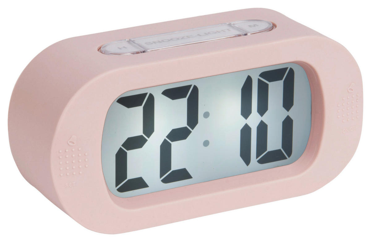 WECKER Gummy Pink 14/7/5 cm  - Pink, Basics, Kunststoff (14/7/5cm) - Karlsson