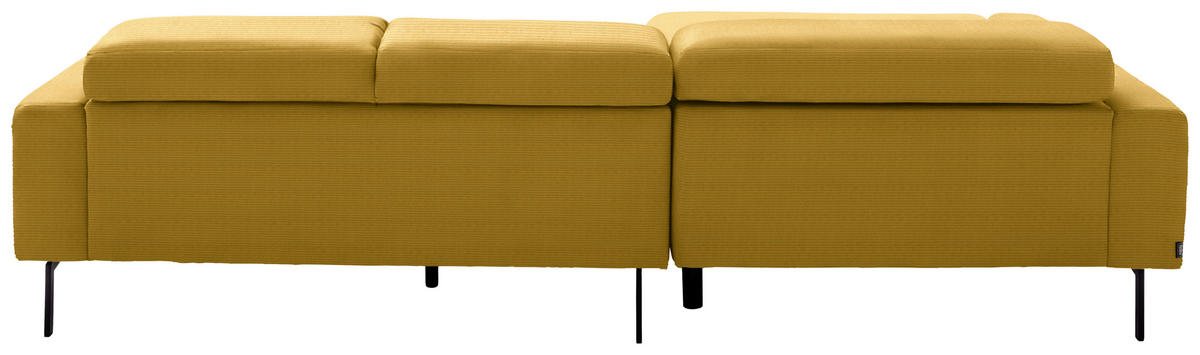 ECKSOFA Cord Goldfarben  - Goldfarben/Schwarz, Design, Textil/Metall (293/215-217cm) - Schöner Wohnen