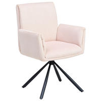 ARMLEHNSTUHL  in Eisen Cord  - Creme/Schwarz, MODERN, Textil/Metall (65/90/62cm) - MID.YOU