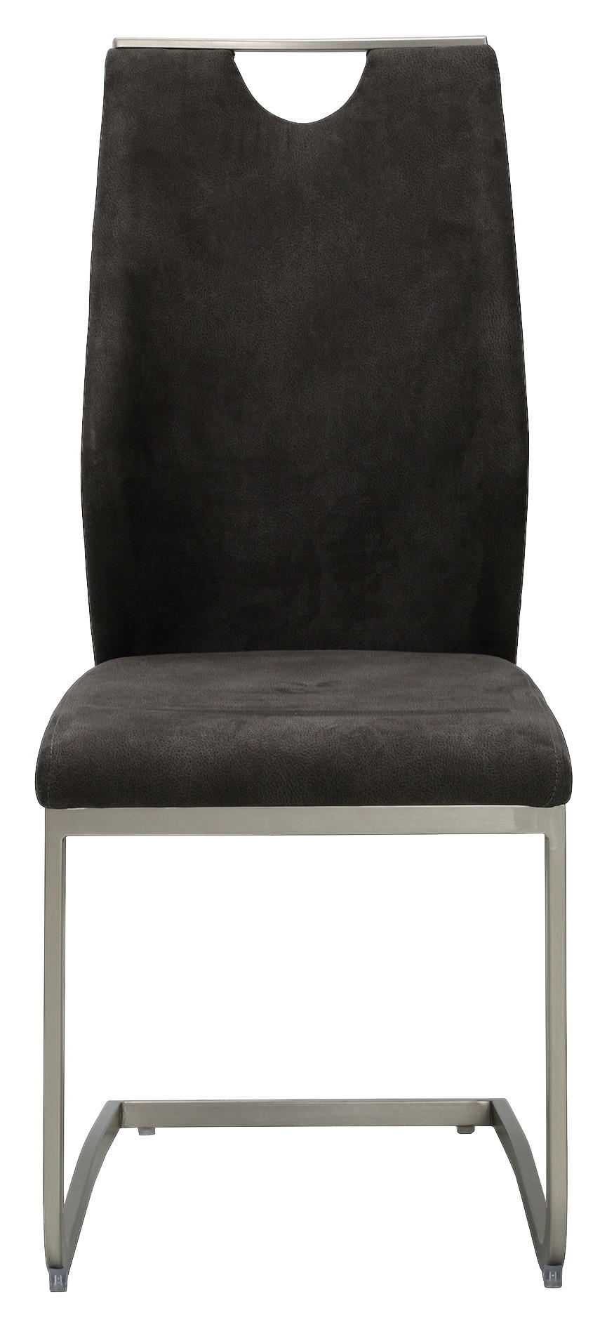 NIHAJNI STOL, kovina, tekstil siva, barve kroma  - barve kroma/siva, Design, kovina/tekstil (43/101/58cm) - Carryhome