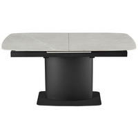 JEDILNA MIZA, siva, črna  - črna/siva, Basics, kovina/keramika (160-210/76/90cm) - Novel