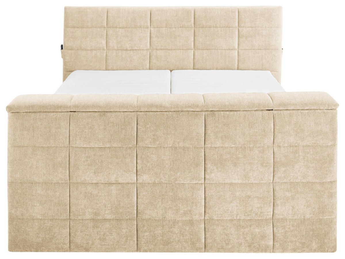BOXSPRING-ÁGY 180/200 cm  homok  - homok, Konventionell, textil (180/200cm) - Carryhome