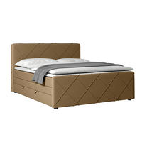BOXSPRINGBETT 180/200 cm  in Beige  - Beige/Schwarz, Modern, Holz/Kunststoff (180/200cm) - MID.YOU