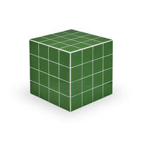 BEISTELLTISCH 41/41/41 cm Dunkelgrün quadratisch  - Dunkelgrün/Grün, Basics, Glas/Holzwerkstoff (41/41/41cm) - MID.YOU