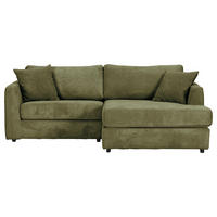 ECKSOFA Dunkelgrün Cord  - Dunkelgrün/Schwarz, KONVENTIONELL, Kunststoff/Textil (234/170cm) - Carryhome