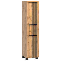 MIDISCHRANK 30/130/35 cm  - Eiche Wotan/Schwarz, Modern, Holzwerkstoff/Kunststoff (30/130/35cm) - Held