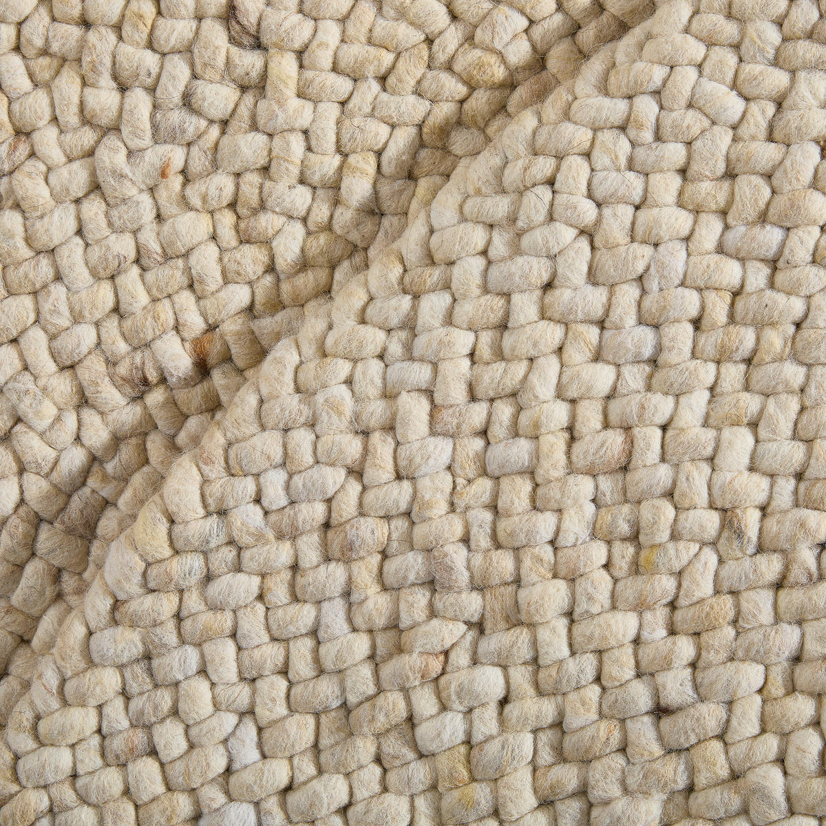 HANDWEBTEPPICH  Wohnzimmer 180 cm Beige rund  - Beige, KONVENTIONELL, Textil (180cm) - Linea Natura
