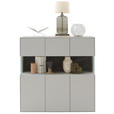 HIGHBOARD Hellgrau  121,9/121,5/45,2 cm  - Hellgrau/Schwarz, Design, Glas/Keramik (121,9/121,5/45,2cm) - Dieter Knoll