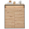 SCHUHSCHRANK 87,7/105,6/37,8 cm  - Schwarz/Eiche Artisan, KONVENTIONELL, Holzwerkstoff (87,7/105,6/37,8cm) - Voleo