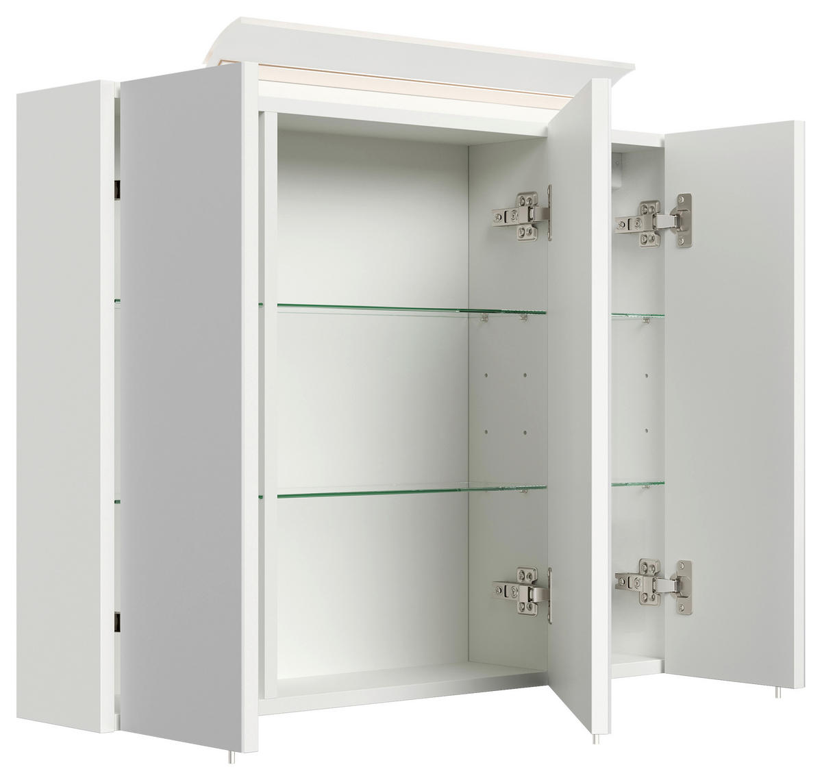 SPIEGELSCHRANK 80/62/17 cm  - Weiß Hochglanz, MODERN, Glas/Holzwerkstoff (80/62/17cm) - MID.YOU