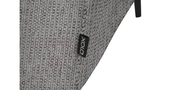 ECKSOFA in Webstoff Taupe 205/280 cm - Taupe/Schwarz, Design, Textil/Metall (205/280cm) - Xora