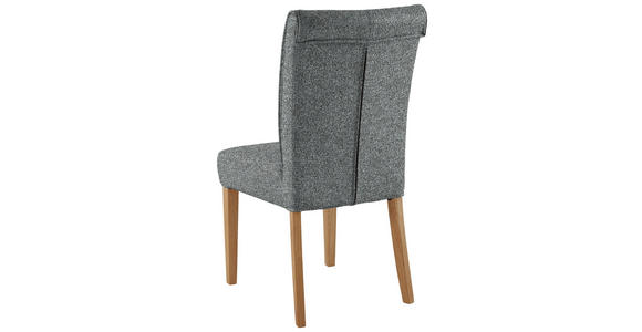STUHL in Holz, Textil Dunkelgrau  - Dunkelgrau/Eichefarben, Natur, Holz/Textil (48/97/60,5cm) - Moderano