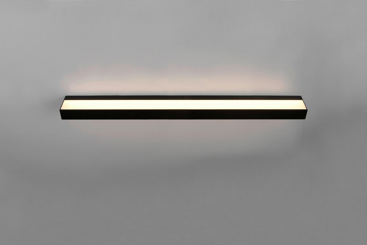 BADEZIMMER-WANDLEUCHTE   - Chromfarben/Schwarz, Basics, Kunststoff/Metall (3,6/90/8cm) - Trio Leuchten