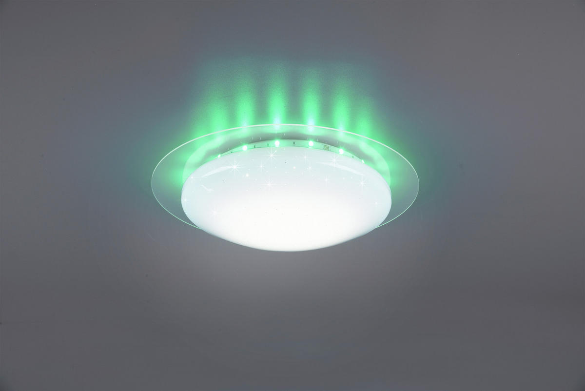 LED-DECKENLEUCHTE 35/8,7 cm   - Klar/Weiß, Basics, Kunststoff (35/8,7cm)