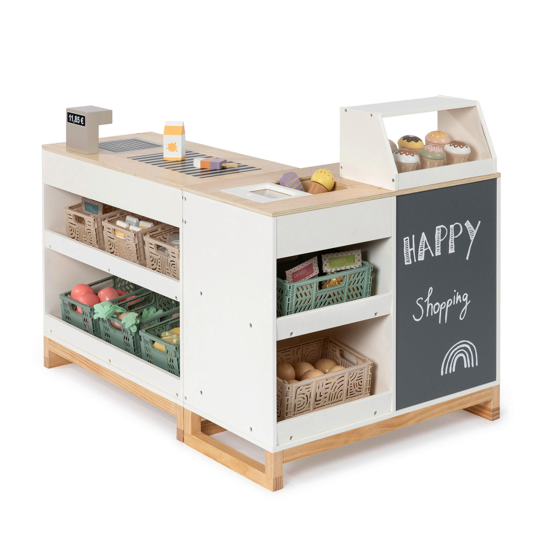 KAUFLADEN - Naturfarben/Weiß, Basics, Holz (118/30/64cm) - MUSTERKIND