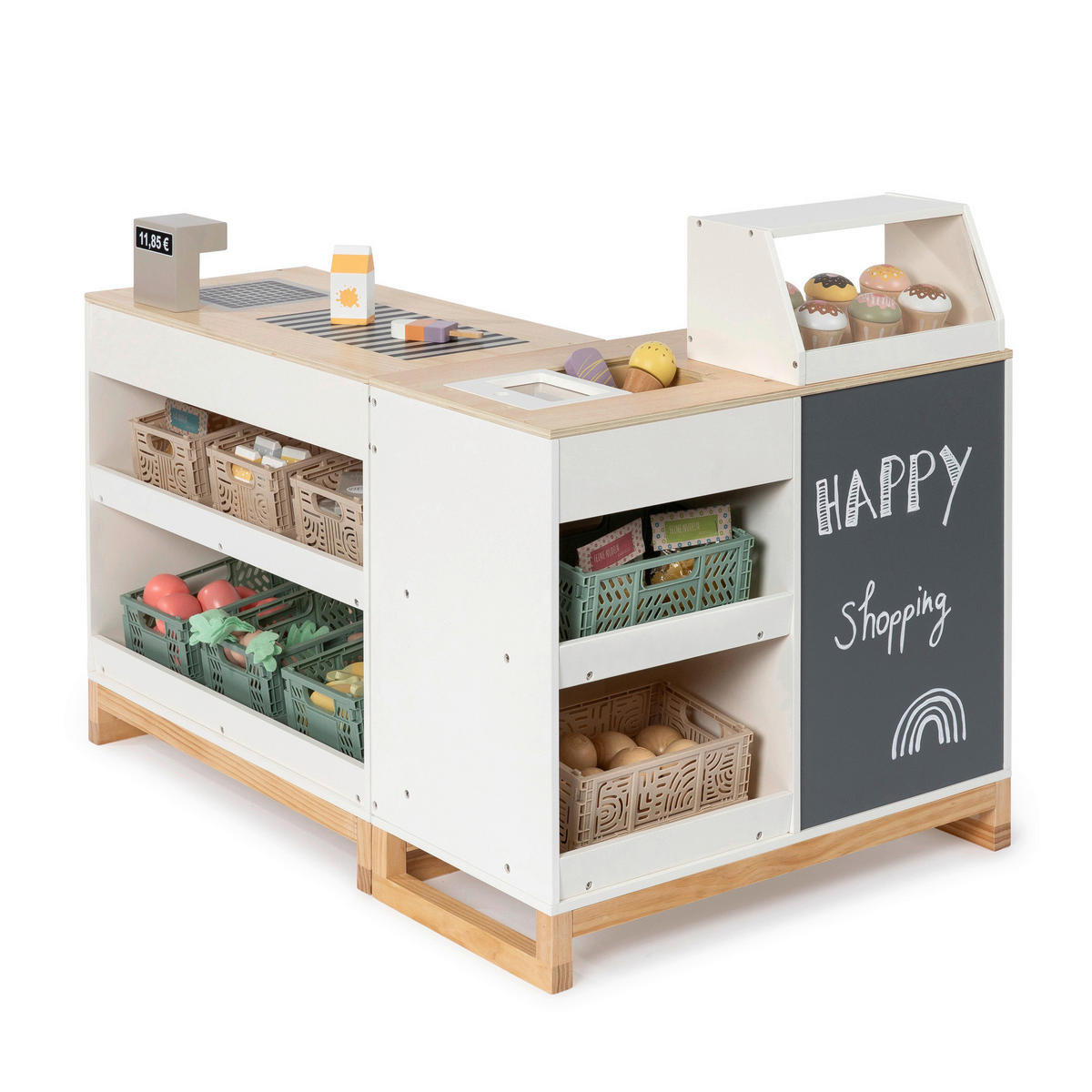 KAUFLADEN - Naturfarben/Weiß, Basics, Holz (118/30/64cm) - MUSTERKIND