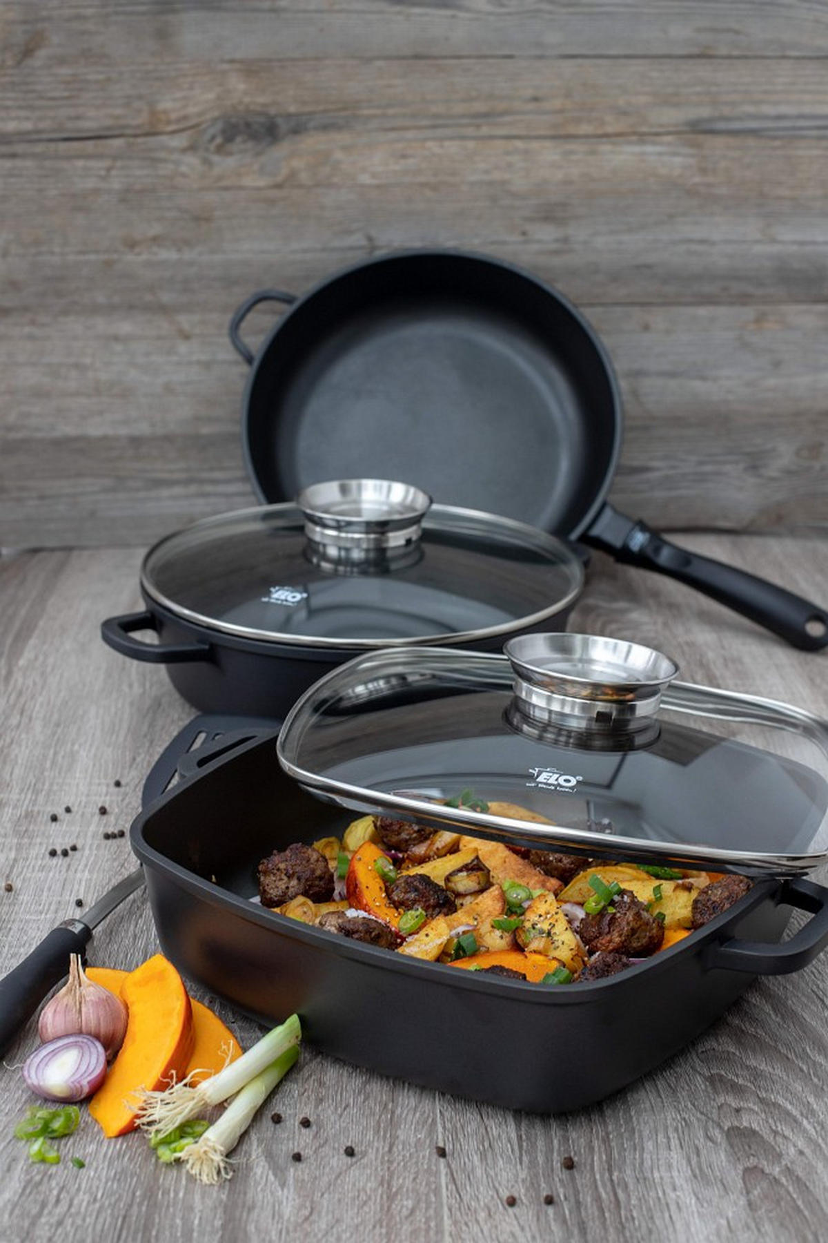 SERVIERPFANNE ELo Alucast Servierpfanne 28 cm cm  - Basics, Metall (28 cmcm) - ELO