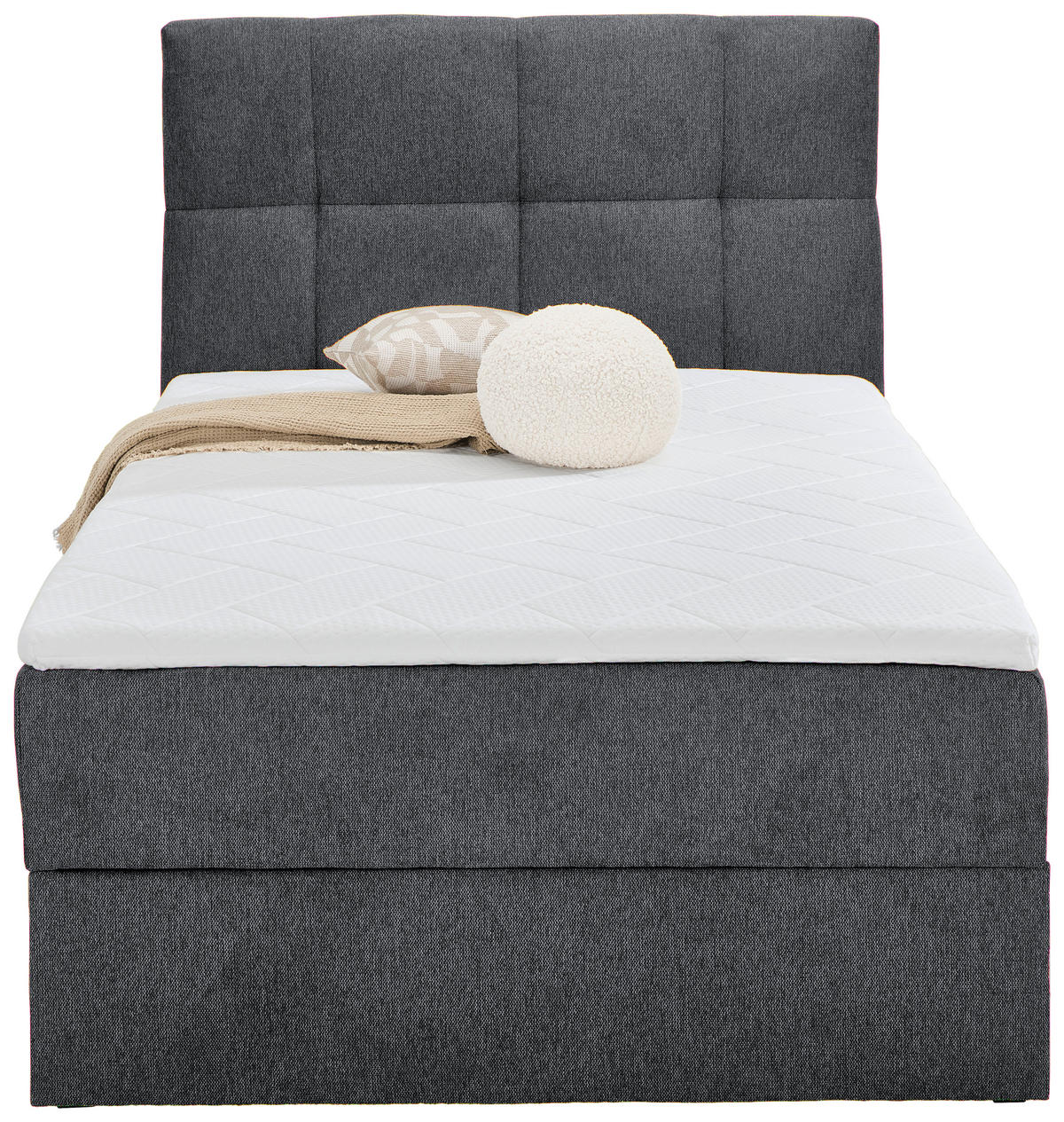 BOXBETT 90/200 cm  in Dunkelgrau  - Dunkelgrau, KONVENTIONELL, Textil (90/200cm) - Boxxx