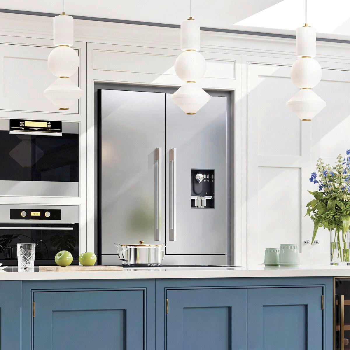 LED-HÄNGELEUCHTE 19,80/49,30 cm  - Goldfarben, KONVENTIONELL, Glas/Metall (19,80/49,30cm) - Elstead Lighting