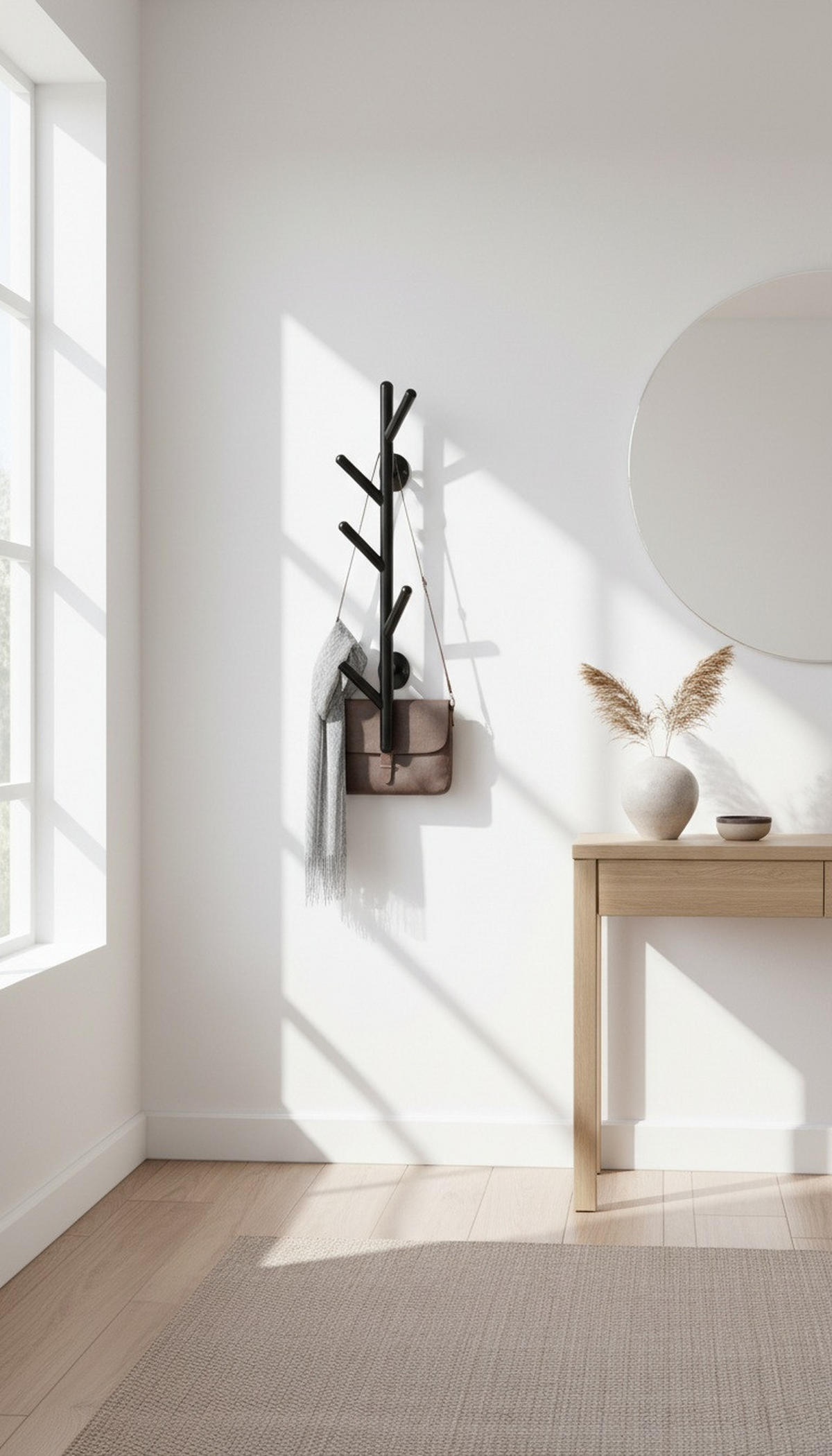 WANDGARDEROBE  in Schwarz  - Schwarz, Design, Metall (12/63/16cm)