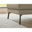 ECKSOFA  in Flachgewebe Hellbraun  175-224/255-365 cm  - Hellbraun/Schwarz, Design, Textil/Metall (175-224/255-365cm) - Dieter Knoll
