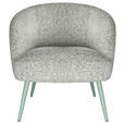 SESSEL in Webstoff Grün  - Grün, Design, Textil/Metall (70/75/73cm) - Carryhome