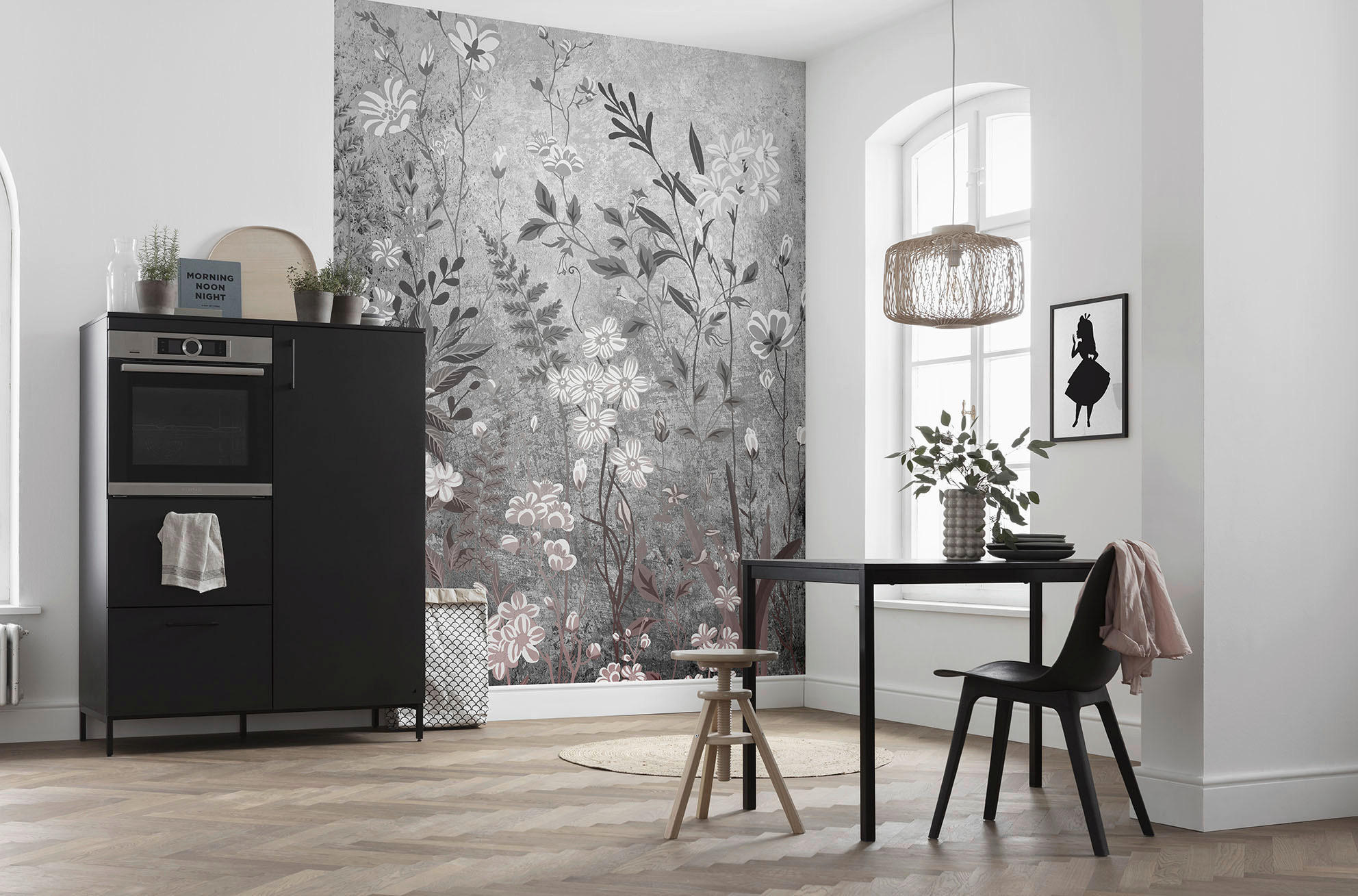 VLIESTAPETE - Schwarz/Rosa, Basics (200/250cm) - Xora