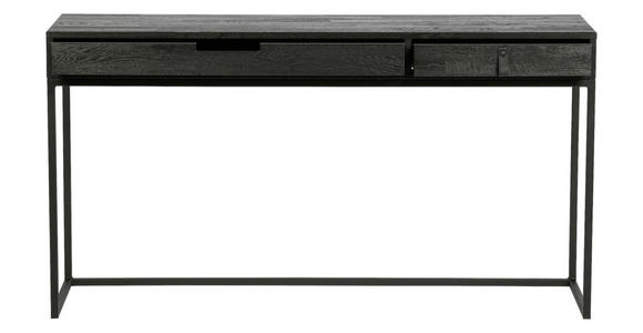 SCHREIBTISCH 140/44/75 cm Schwarz Stauraum  - Schwarz, Design, Holz/Metall (140/44/75cm) - Carryhome