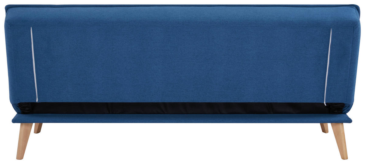 SCHLAFSOFA Webstoff Blau  - Blau/Kieferfarben, Design, Holz/Textil (181/82/85cm) - MID.YOU