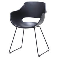 ARMLEHNSTUHL  in Stahl  - Schwarz, Design, Kunststoff/Metall (57/80/58cm) - Livetastic