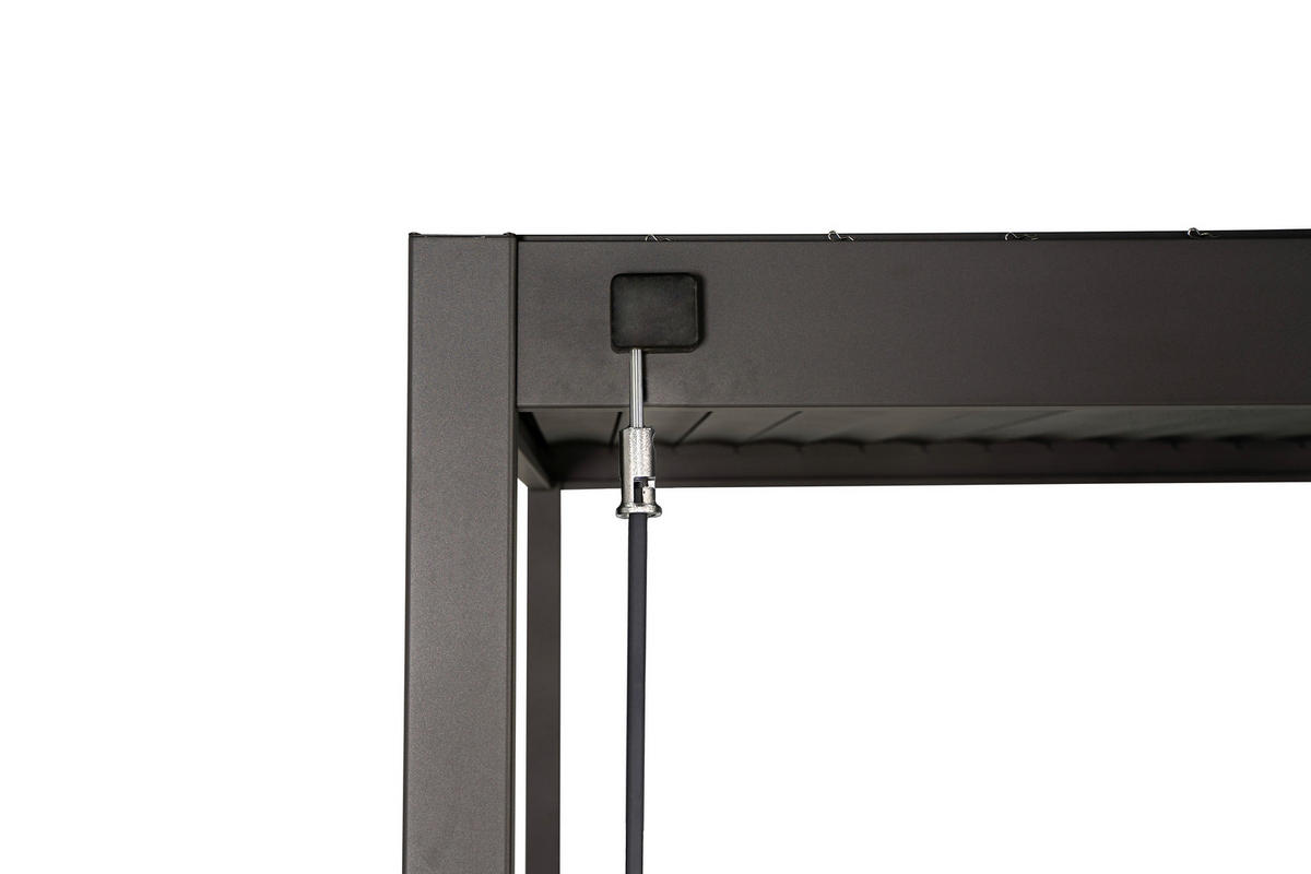 PERGOLA velikost: 360/240/300 cm - antracitová, Basics, kov (360/240/300cm) - Gardenson
