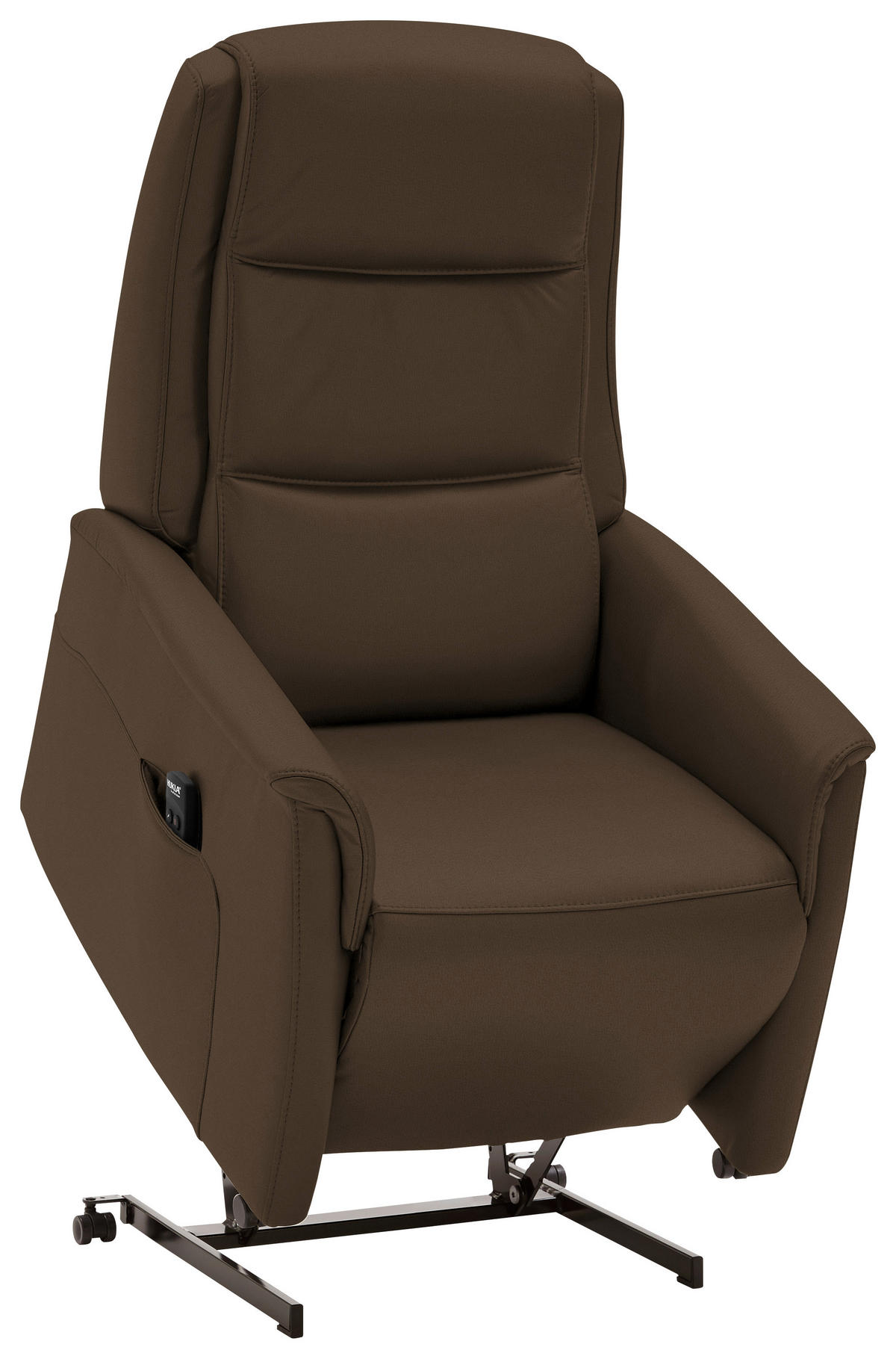 FERNSEHSESSEL Valdera  mit Relaxfunktion, Aufstehhilfe, Rücken echt Echtleder Braun  - Schwarz/Braun, KONVENTIONELL, Leder/Kunststoff (70/107/88cm) - Livetastic