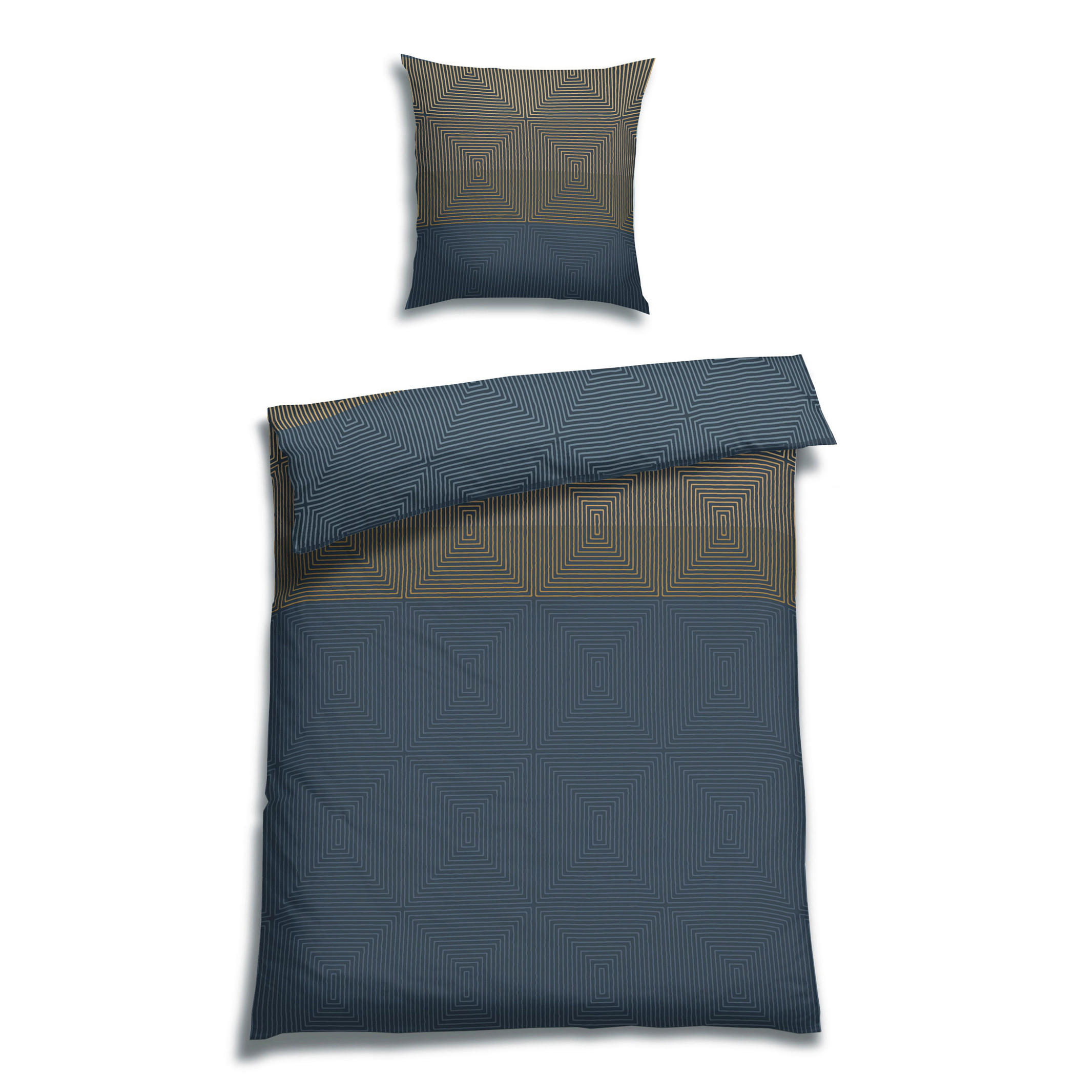 BETTWÄSCHE 2-teilig Satin 155/220 cm  - Blau, Basics, Textil (155/220cm) - Florella