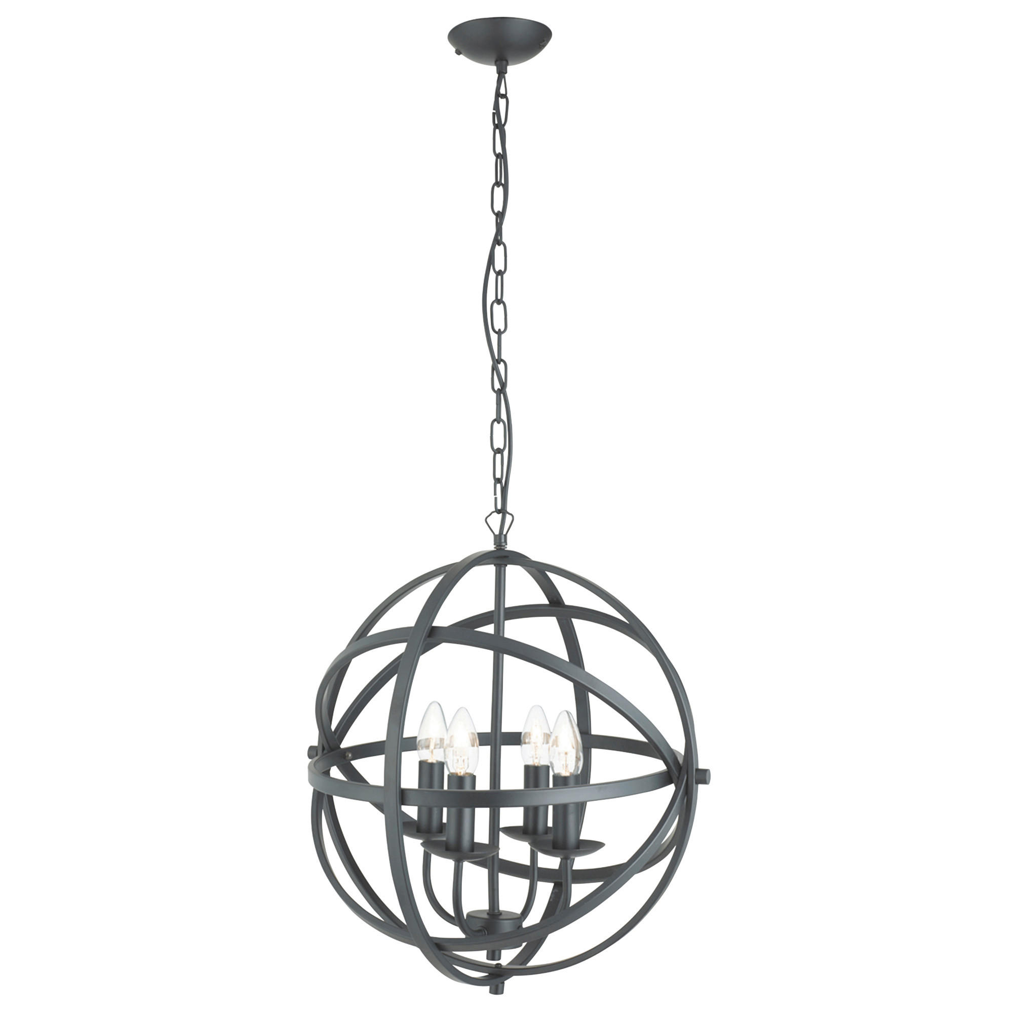 HÄNGELEUCHTE Orbit 46/116 cm   - Schwarz, KONVENTIONELL, Metall (46/116cm) - Searchlight