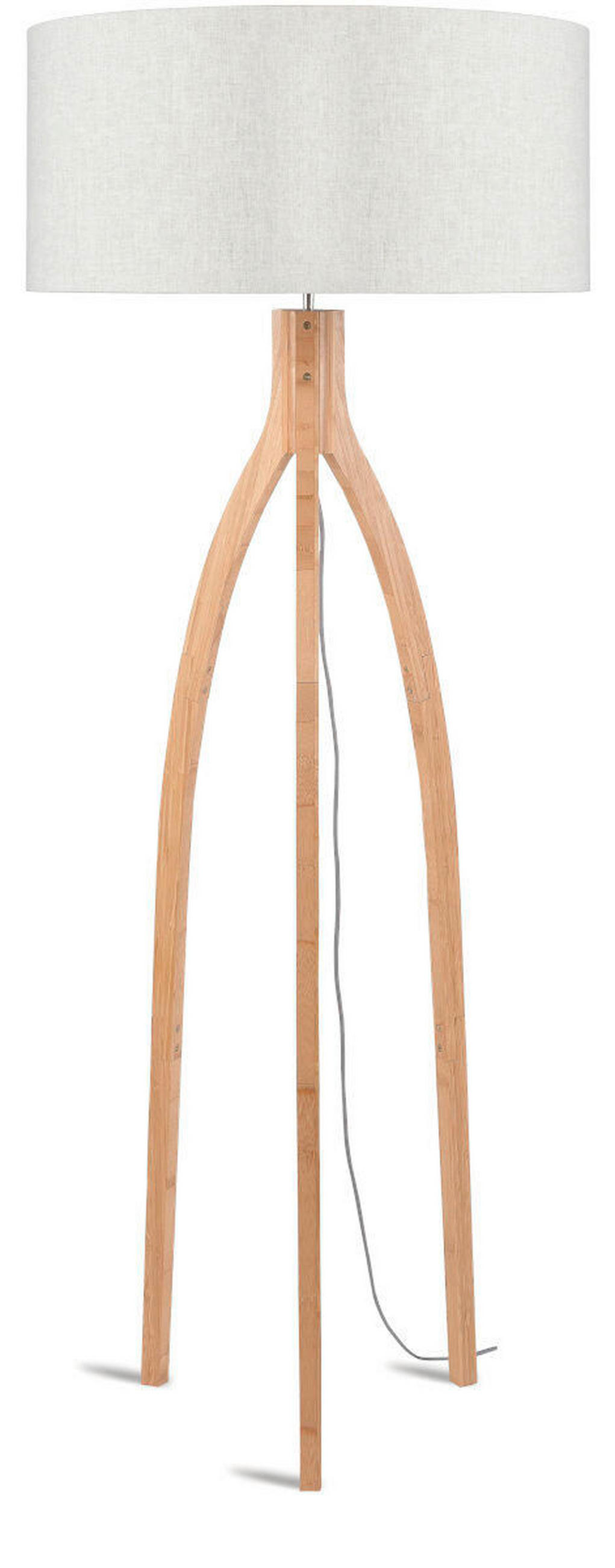 STEHLEUCHTE 60/160 cm    - Naturfarben, Trend, Holz/Textil (60/160cm) - Good & Mojo