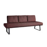 SITZBANK 224/92/78 cm  in Rosa  - Schwarz/Rosa, Design, Textil/Metall (224/92/78cm) - Dieter Knoll