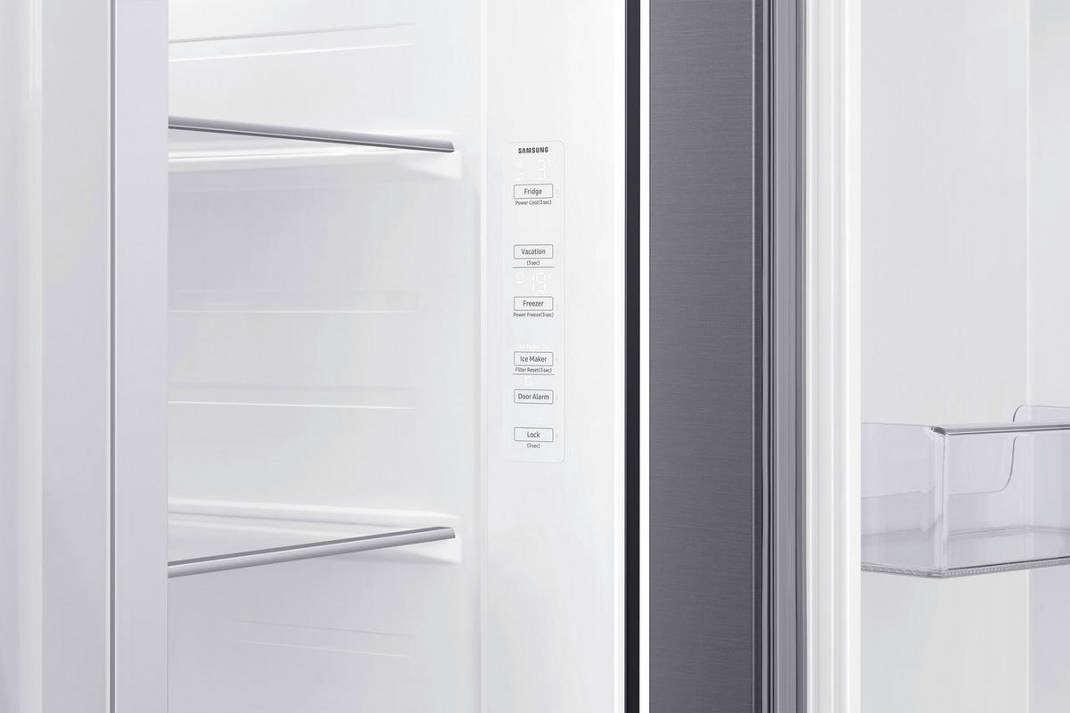 SIDE-BY-SIDE 91,2/178/71,6 cm RS65DG54R3S9EF  - Edelstahlfarben, Basics, Glas/Kunststoff (91,2/178/71,6cm) - Samsung